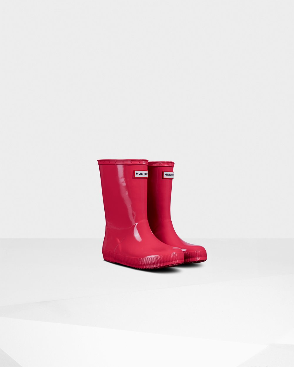 Botas de Lluvia Hunter Niños - Original First Classic Gloss - Rosas - UBTWMJF-84